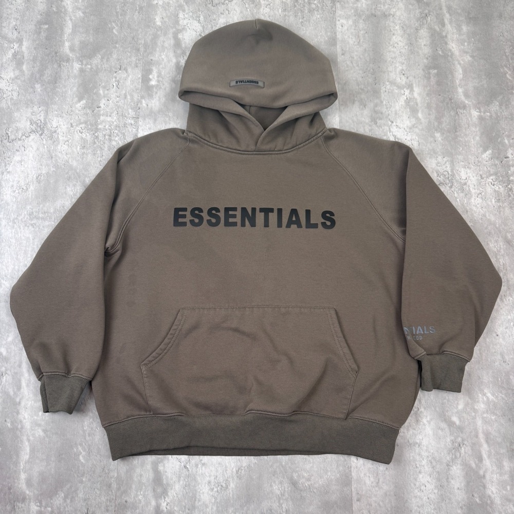 Fear Of God Hoodie Mens Medium Brown Essentials Pullover Hooded FOG Streetwear